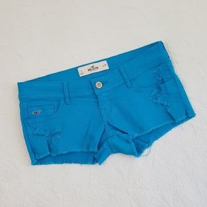 Hollister Factory Destroyed Denim Shorts 3 w26
